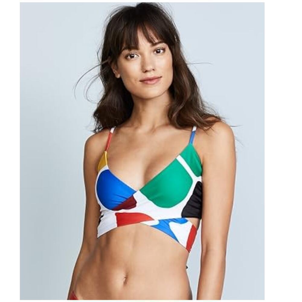 NWT Mara Hoffman Synthetic Mila Wrap Top Swim Surf Paddle Beach Size XS